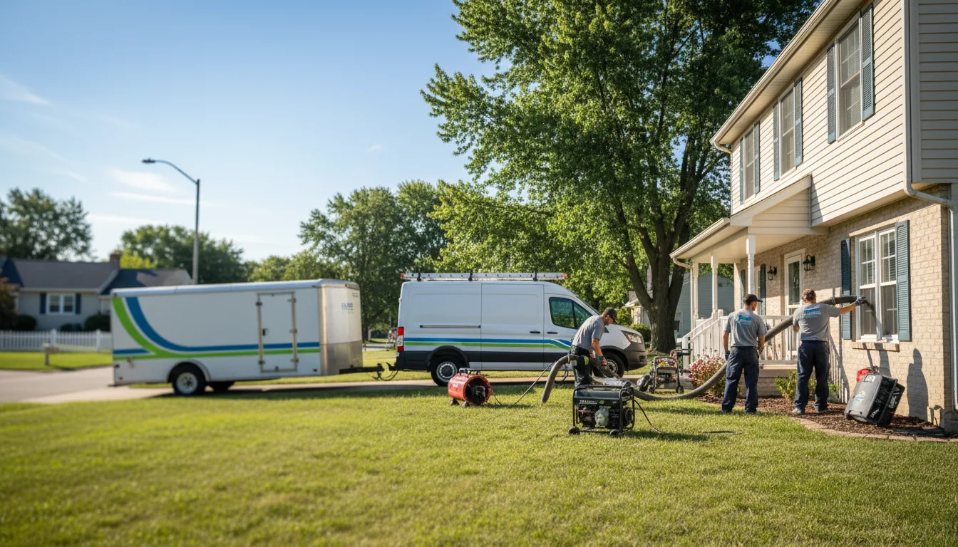 Flooded Basement Restoration And Cleanup With Repair in De Kalb, MO near me